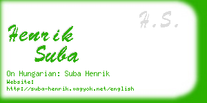 henrik suba business card